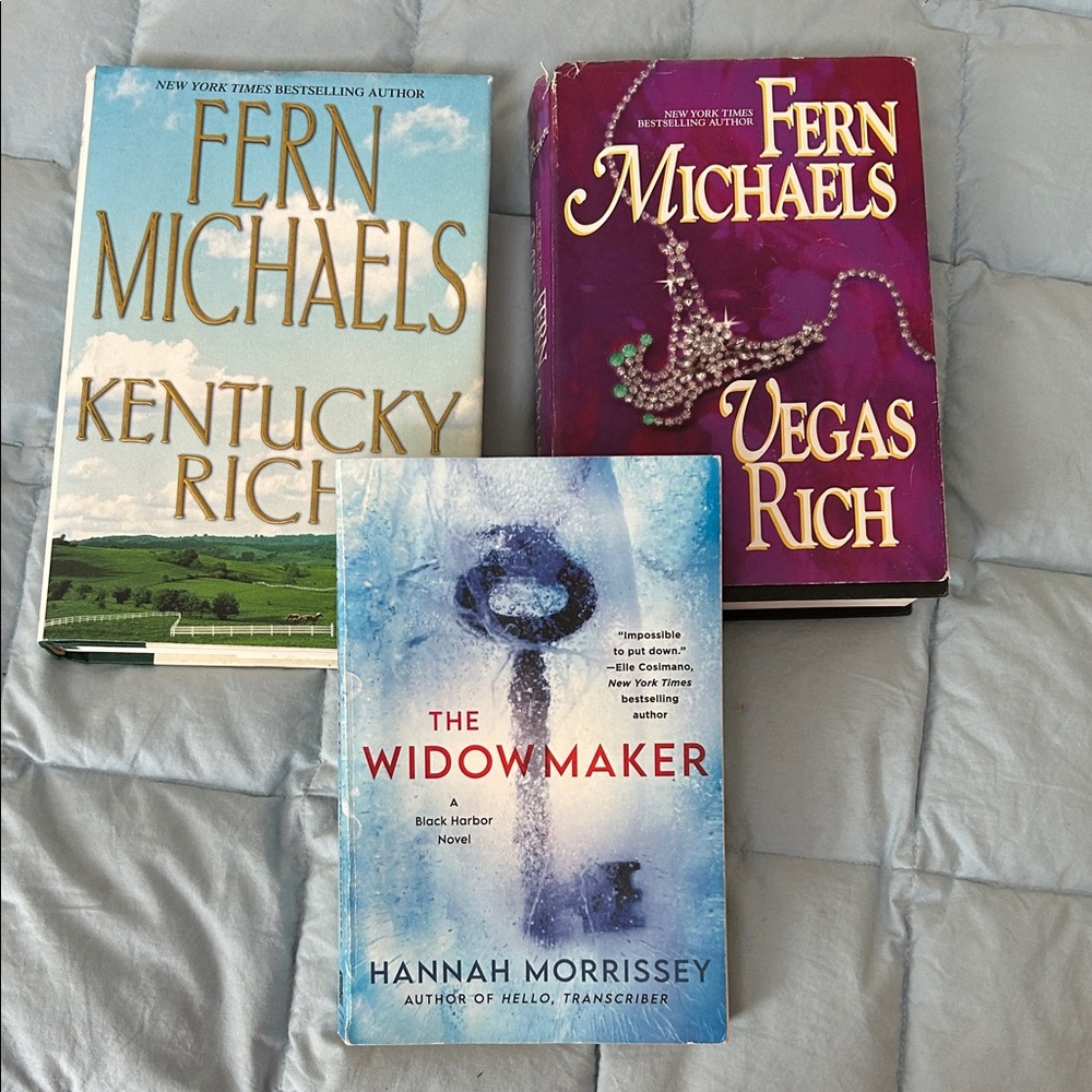Lot of three novels- Widowmaker, Vegas Rich, Kentucky Rich